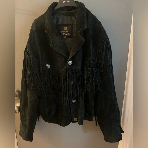 Byrnes and Baker boho suede Fringe Jacket - Picture 1 of 7
